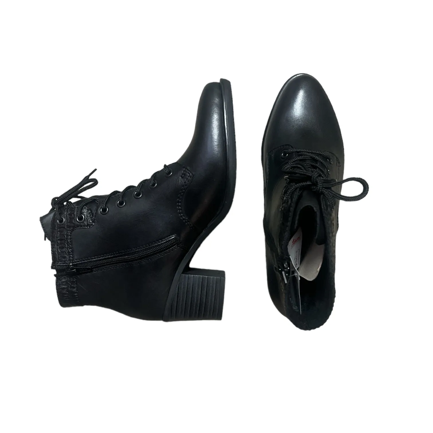 Rieker Shoes Y2040-00 Lace Up Heel