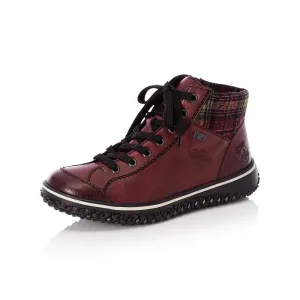 Rieker Shoes Z4243-36 Red Multi Lace Knit Cuff RTex