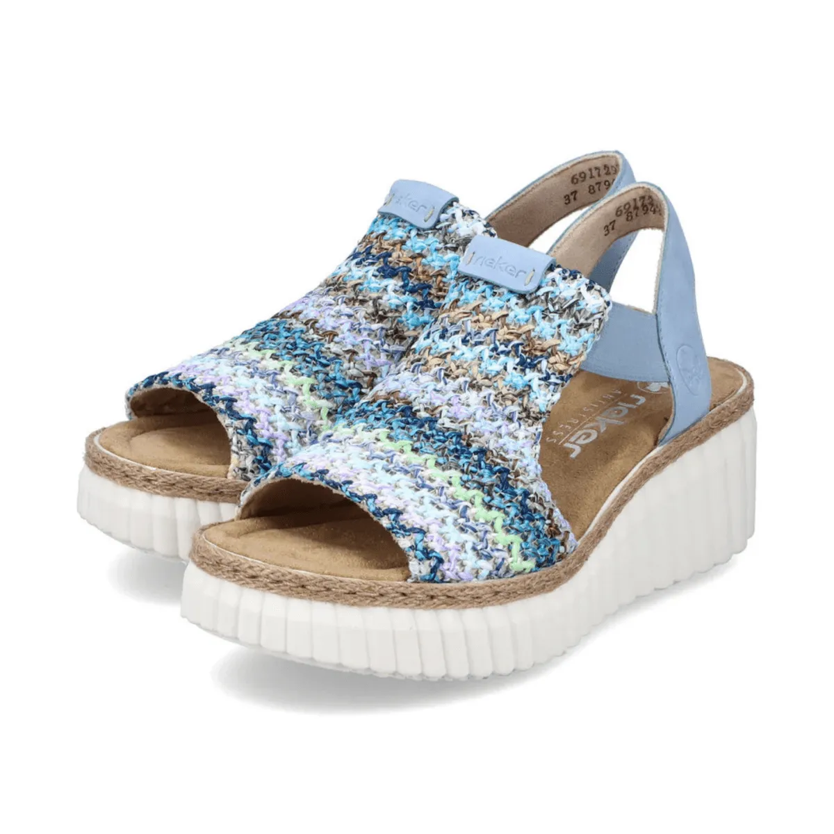 Rieker Women's 69172-91 Rose Blue Multi/Aqua Rieker Shoes