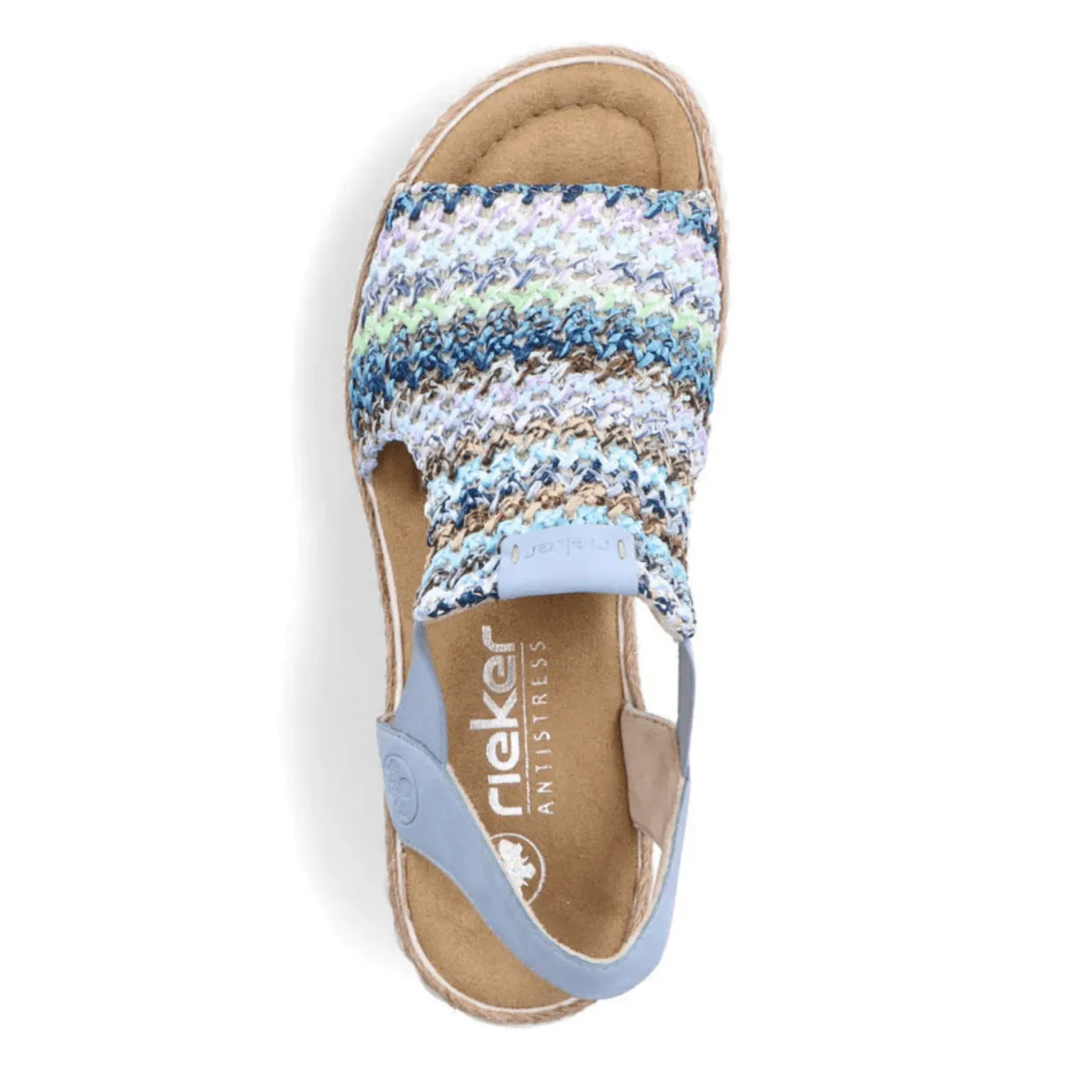 Rieker Women's 69172-91 Rose Blue Multi/Aqua Rieker Shoes