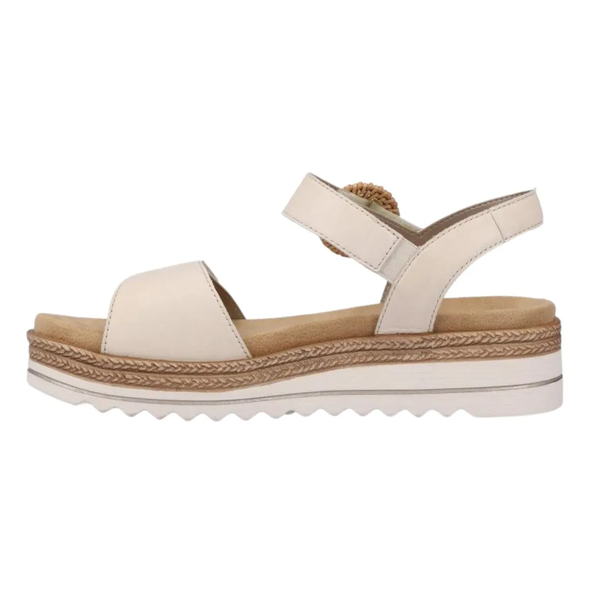 Rieker Women's D0Q52-60 Jocelyn Off-White Leather Rieker Shoes