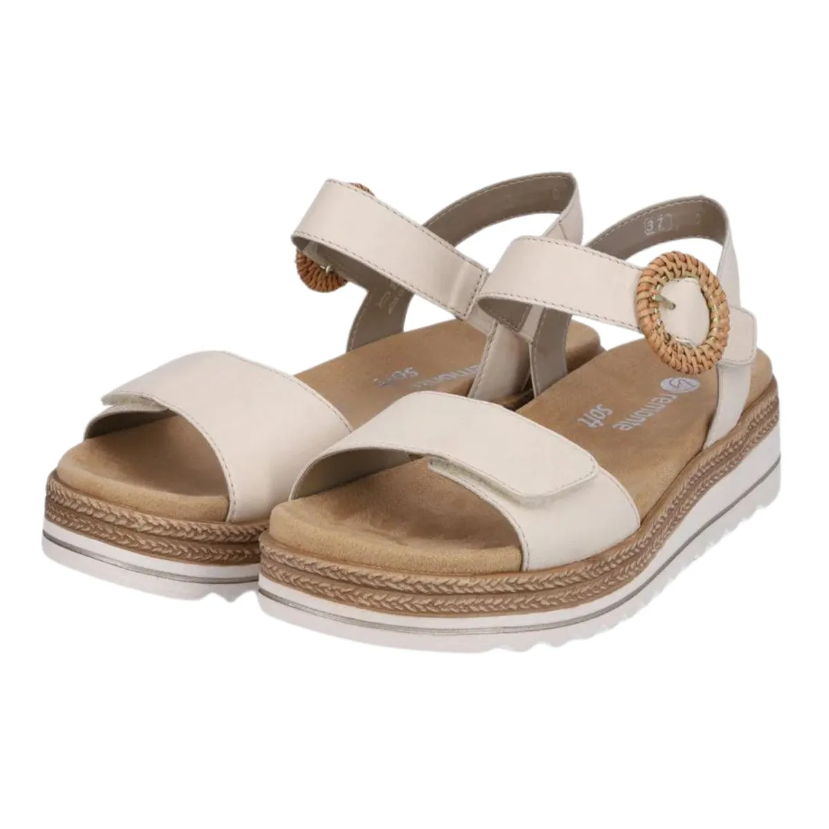 Rieker Women's D0Q52-60 Jocelyn Off-White Leather Rieker Shoes