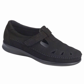Roamer - Charcoal Nubuck SAS comfort walking shoes with supportive build