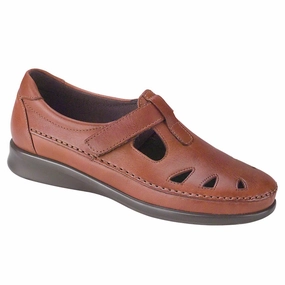 Roamer - Chestnut SAS comfort walking shoes with supportive build