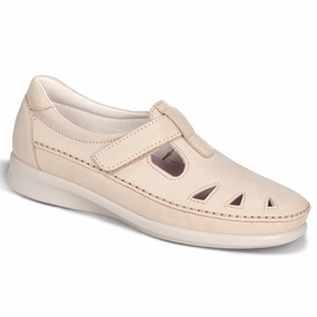 Roamer - Linen SAS comfort walking shoes with supportive build