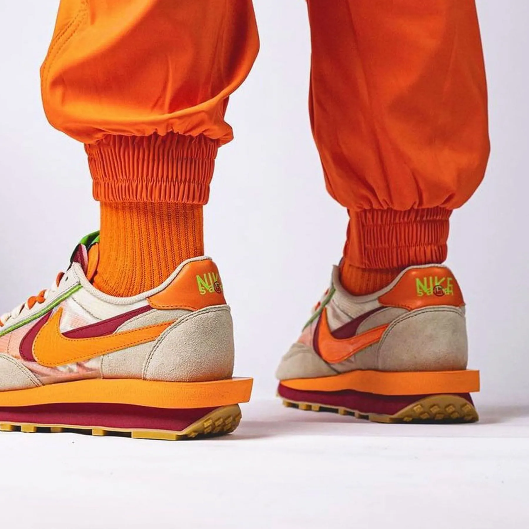 sacai x Clot x LDWaffle 'Net Orange Blaze' Sacai collaboration