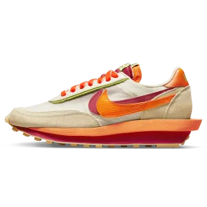 sacai x Clot x LDWaffle 'Net Orange Blaze' nike sacai collaboration stylish sneakers