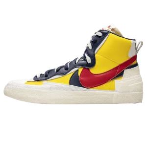 Sacai x Nike Blazer Mid 'Maize Navy' nike sacai collaboration stylish sneakers
