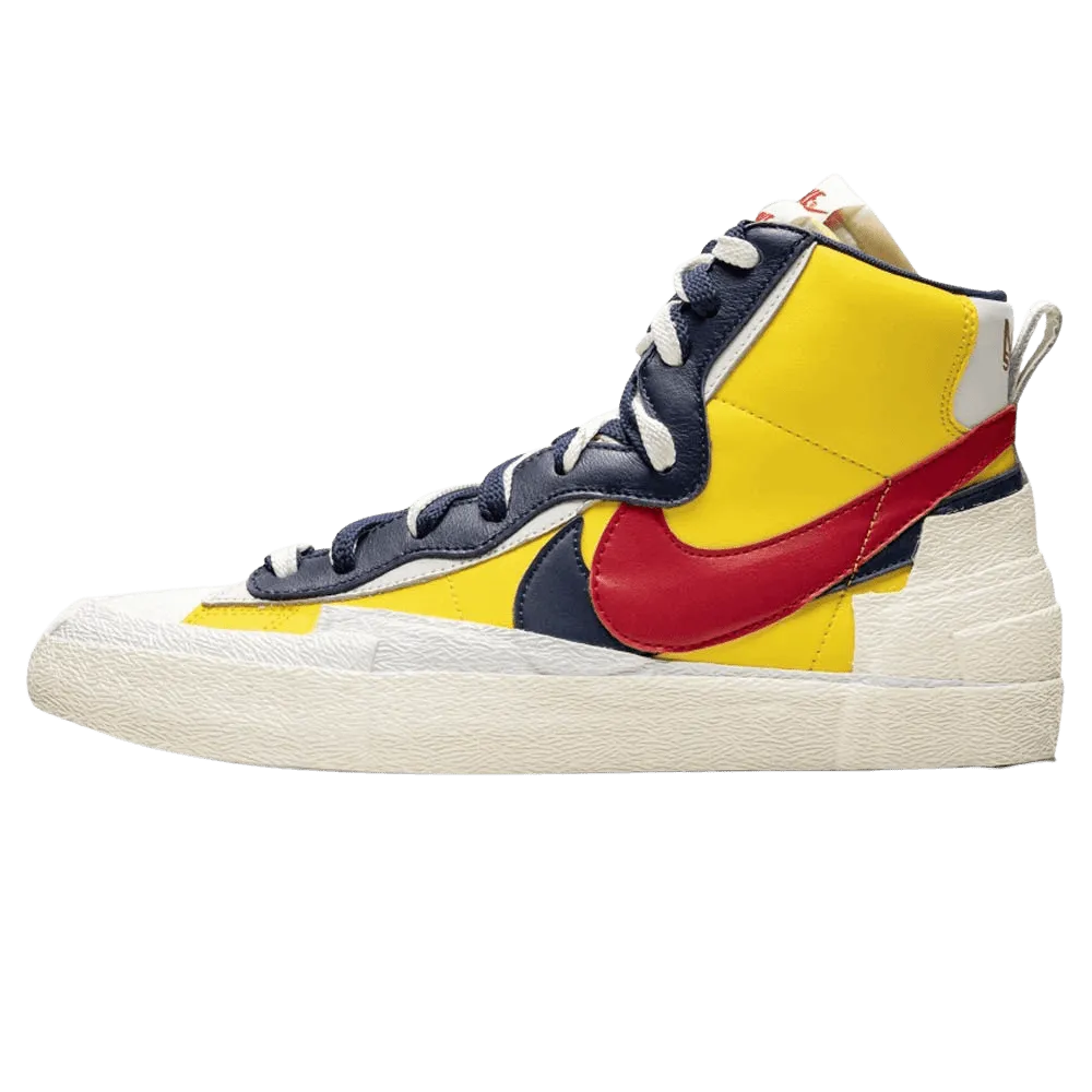 Sacai x Nike Blazer Mid 'Maize Navy' nike sacai collaboration stylish sneakers