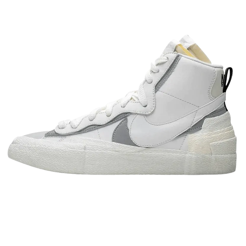 Sacai x Nike Blazer Mid 'White Grey' nike sacai collaboration stylish sneakers