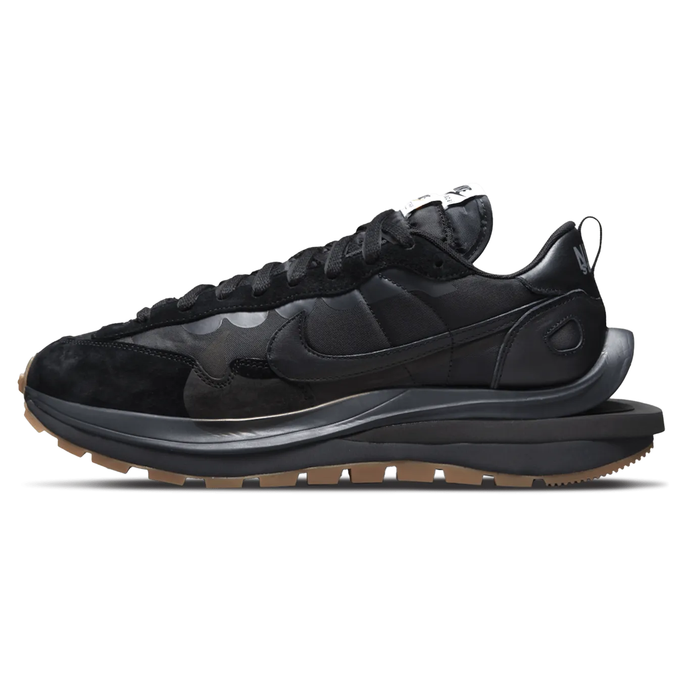 Sacai x Nike VaporWaffle 'Black Gum' nike sacai collaboration stylish sneakers