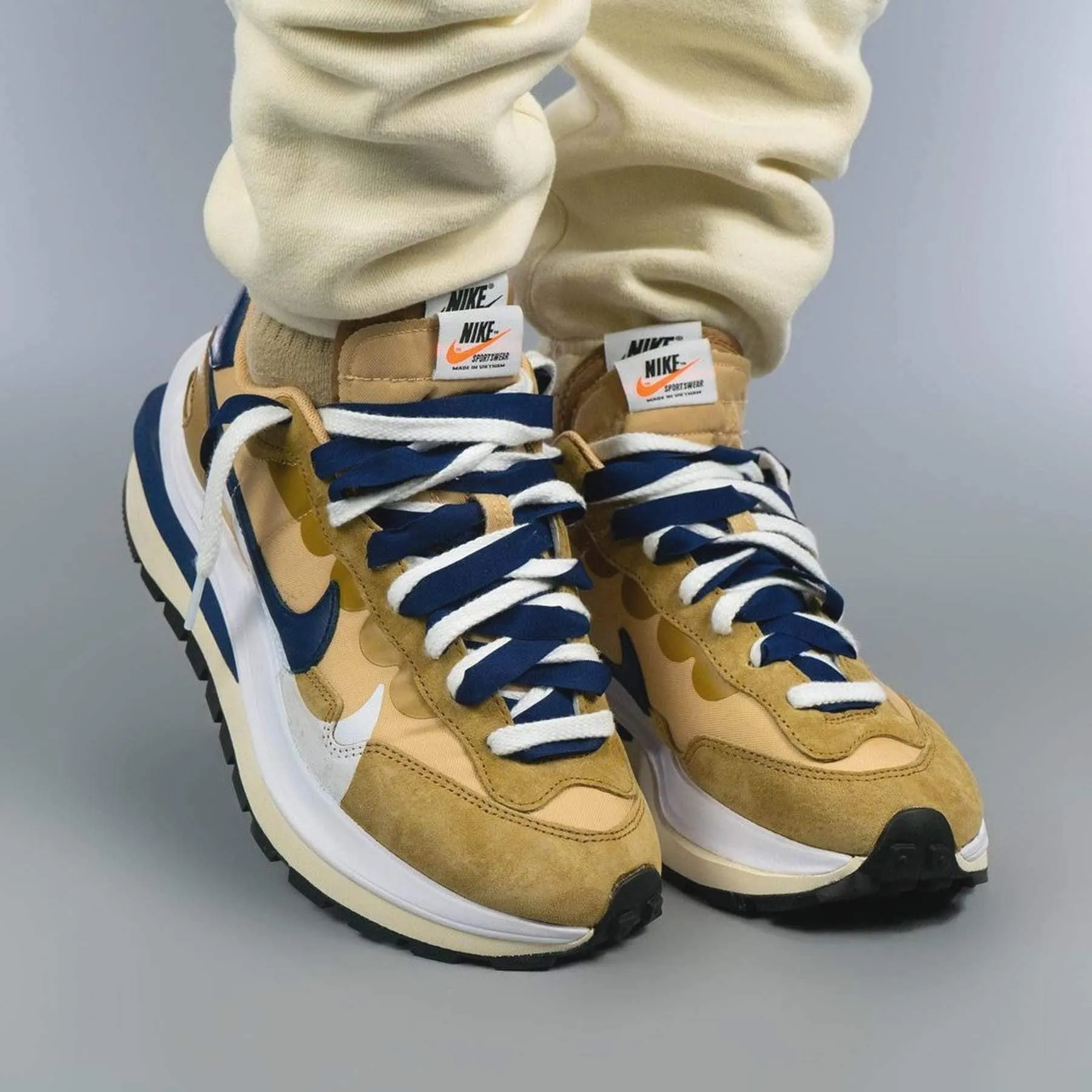 sacai x Nike VaporWaffle 'Sesame Blue Void' Sacai collaboration