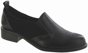 Saddle - Black SAS comfort walking shoes with supportive build