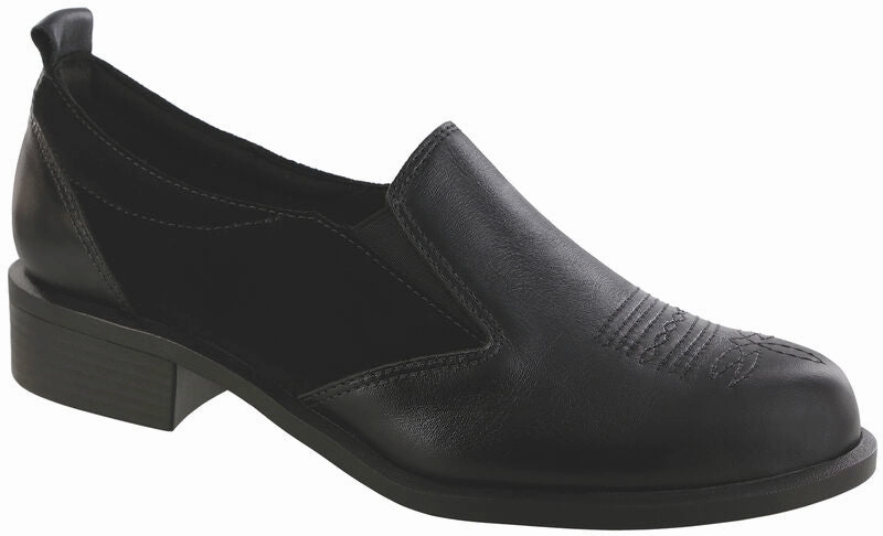 Saddle - Black SAS comfort walking shoes with supportive build