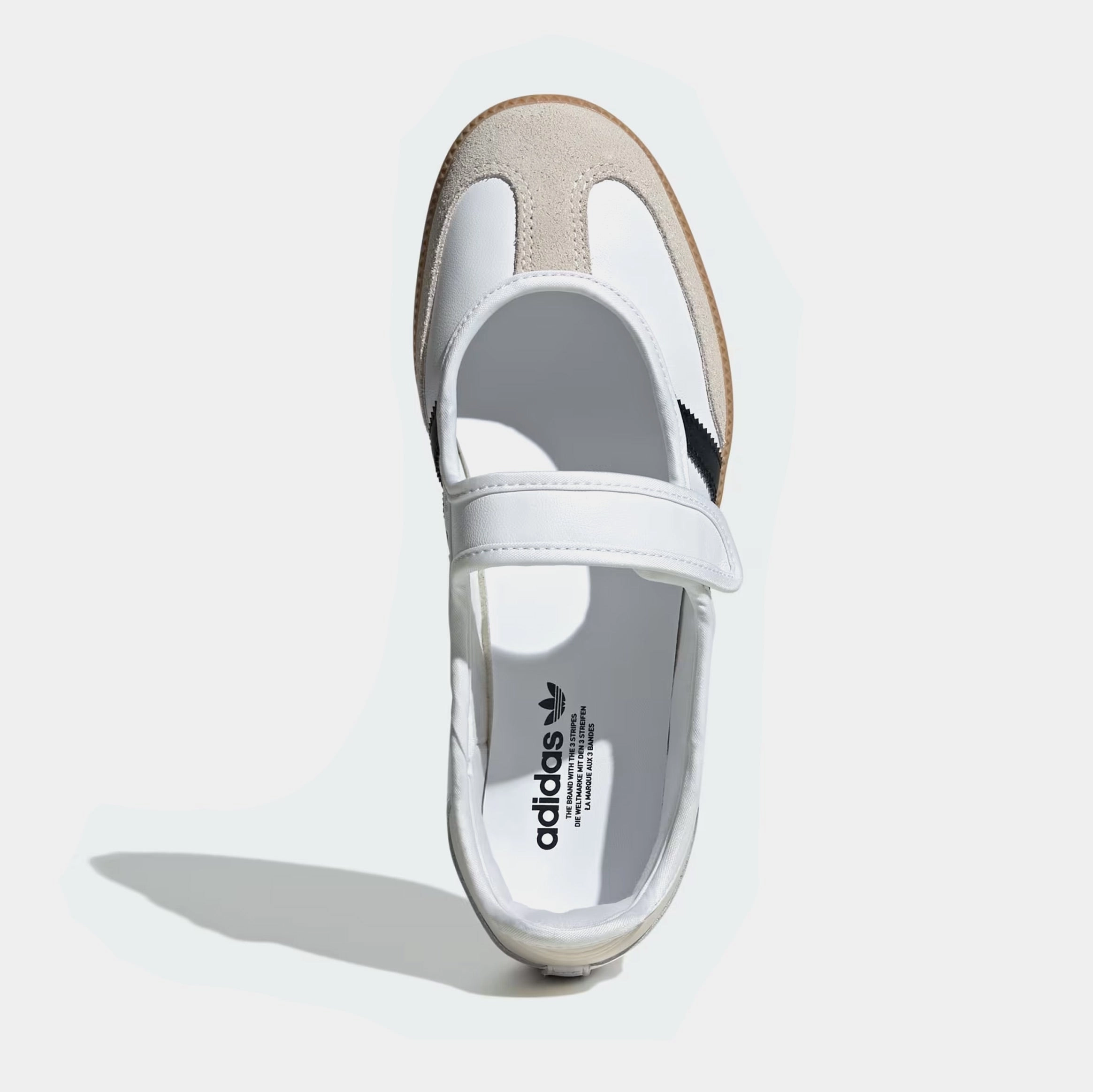 Samba Jane Womens Lifestyle Shoes (Cloud White/Alumina/Core Black) T-toe casual trainers