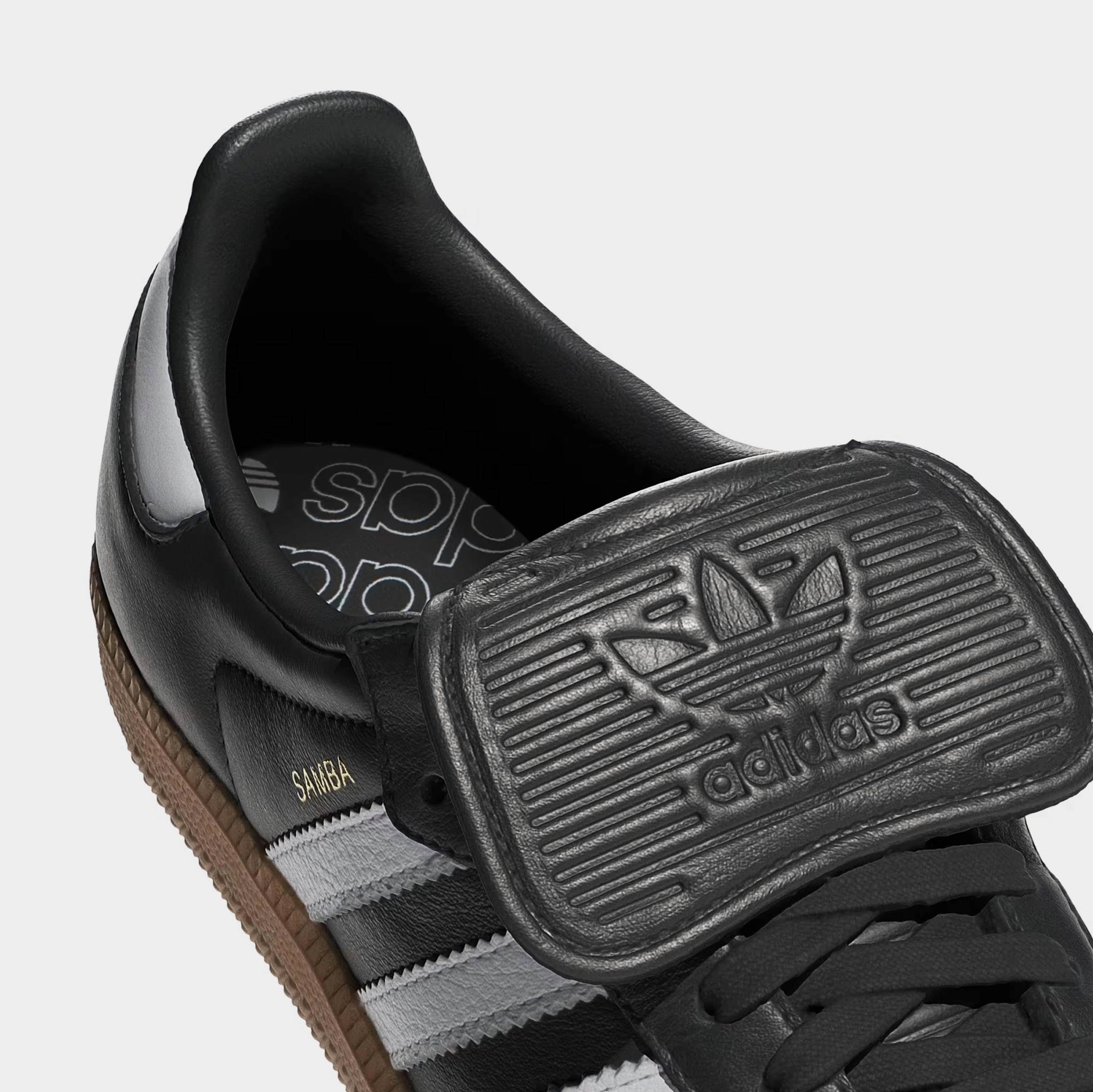 Samba LT Womens Lifestyle Shoes (Core Black/Cloud White /Gold Metallic) T-toe casual trainers