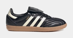 Samba LT Womens Lifestyle Shoes (Core Black/Cream White/Gum) Adidas Samba shoes with iconic T-toe design