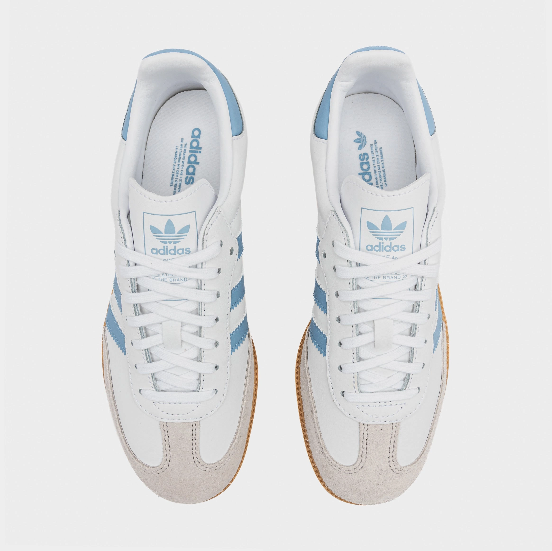 Samba OG Grade School Lifestyle Shoes (Cloud White/Bright Royal) T-toe casual trainers