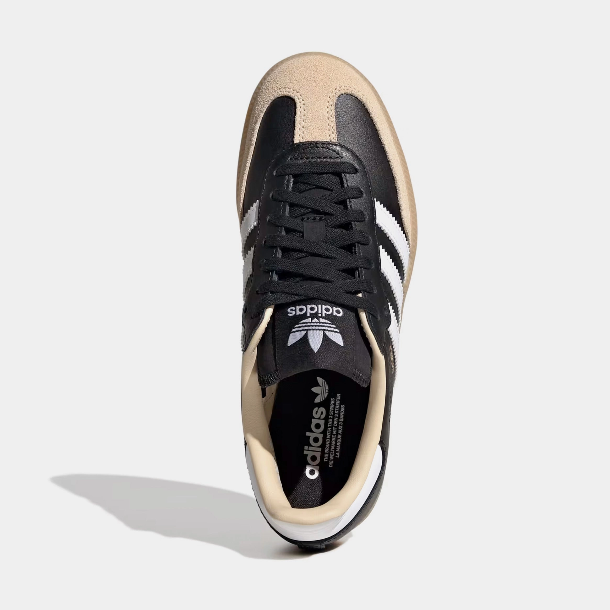 Samba OG Grade School Lifestyle Shoes (White/Black/Beige) T-toe casual trainers
