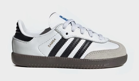 Samba OG Infant Toddler Lifestyle Shoes (Cloud White/Core Black/Gum) Adidas Samba shoes with iconic T-toe design