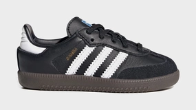 Samba OG Infant Toddler Lifestyle Shoes (Core Black/Cloud White/Gum) Adidas Samba shoes with iconic T-toe design
