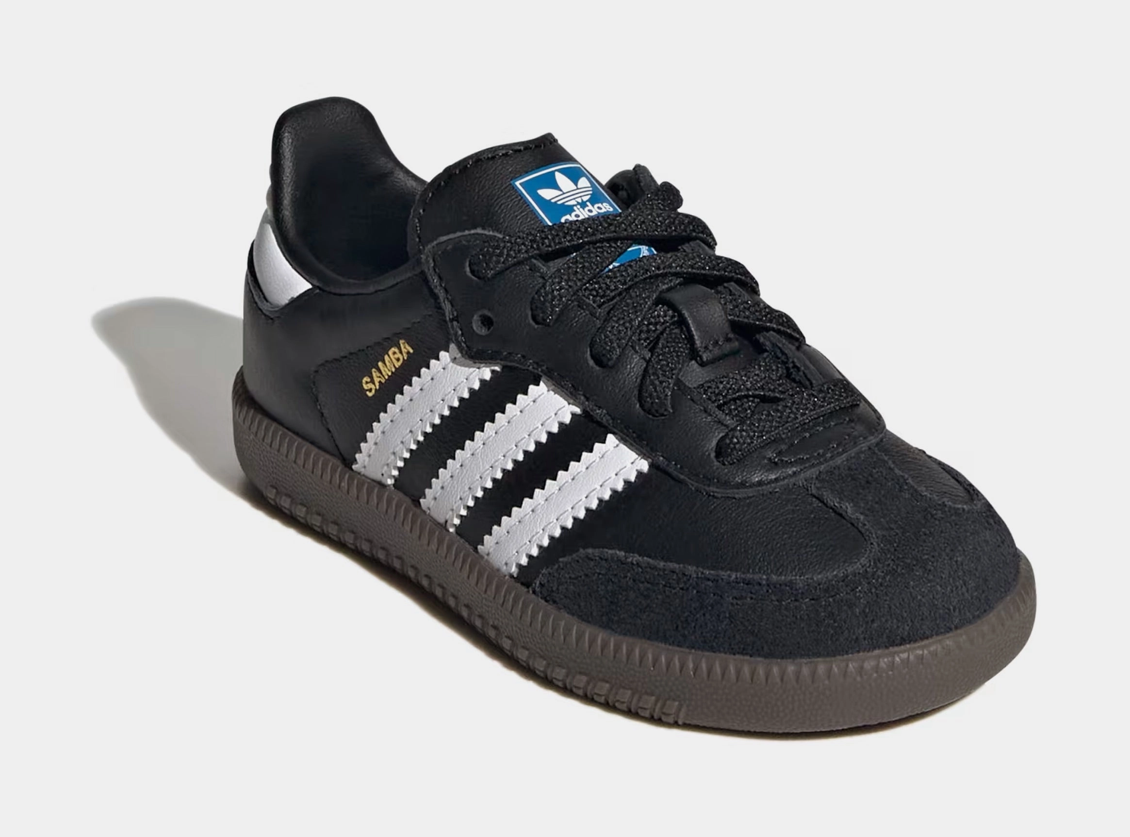 Samba OG Infant Toddler Lifestyle Shoes (Core Black/Cloud White/Gum) T-toe casual trainers