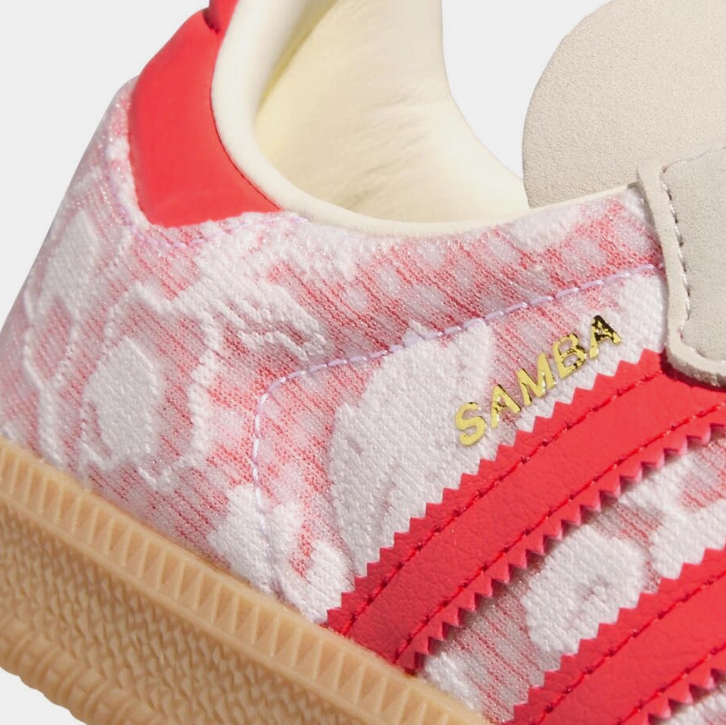 Samba OG Liberty London Womens Lifestyle Shoes (Footwear White/Cream White/Better Scarlet) T-toe casual trainers