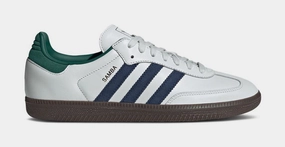 Samba OG Mens Lifestyle Shoes (Core Black/Cloud White/Collegiate Green) Adidas Samba shoes with iconic T-toe design