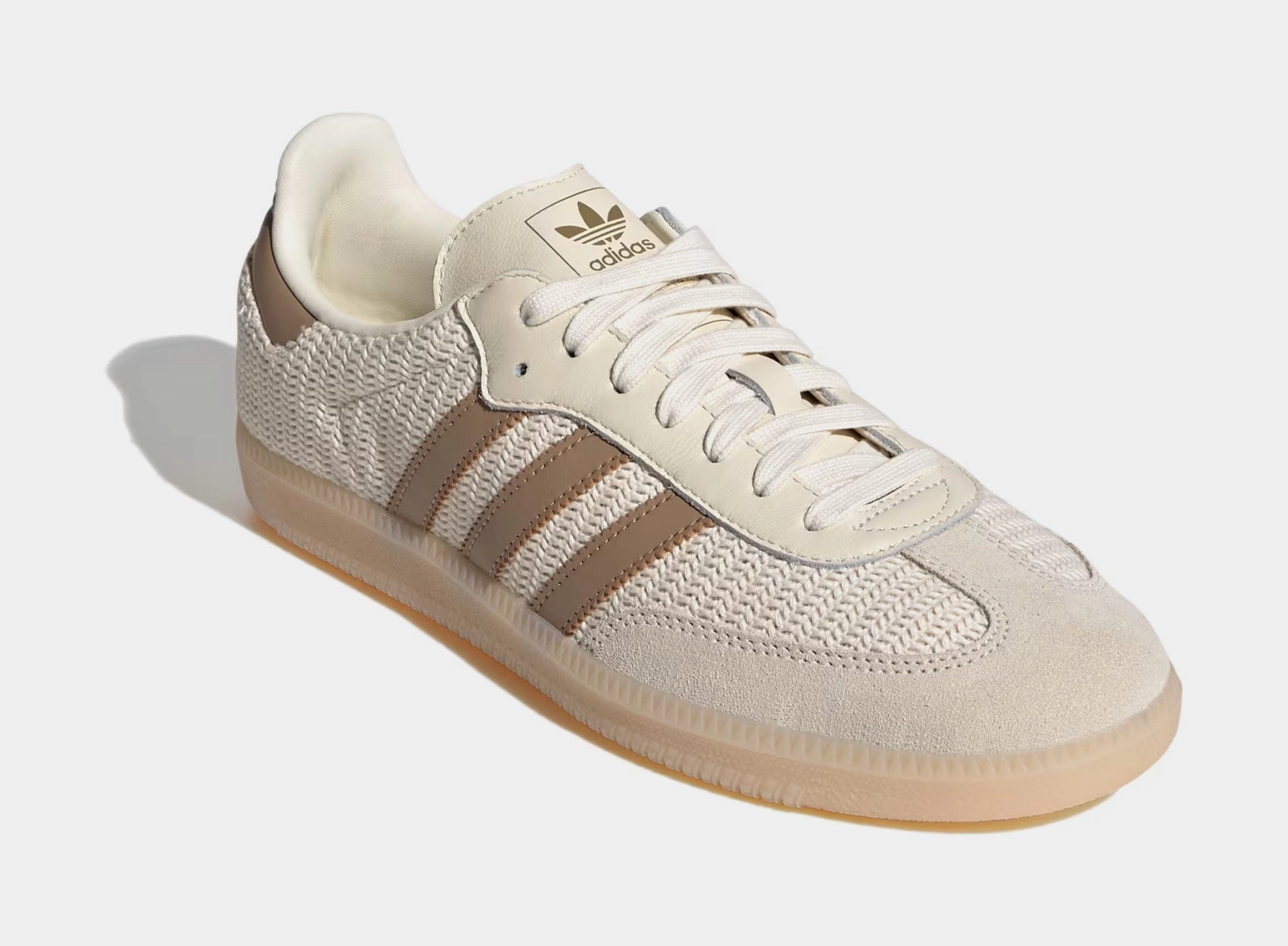 Samba OG Mens Lifestyle Shoes (Cream White/Cardboard/Crystal Sand) T-toe casual trainers