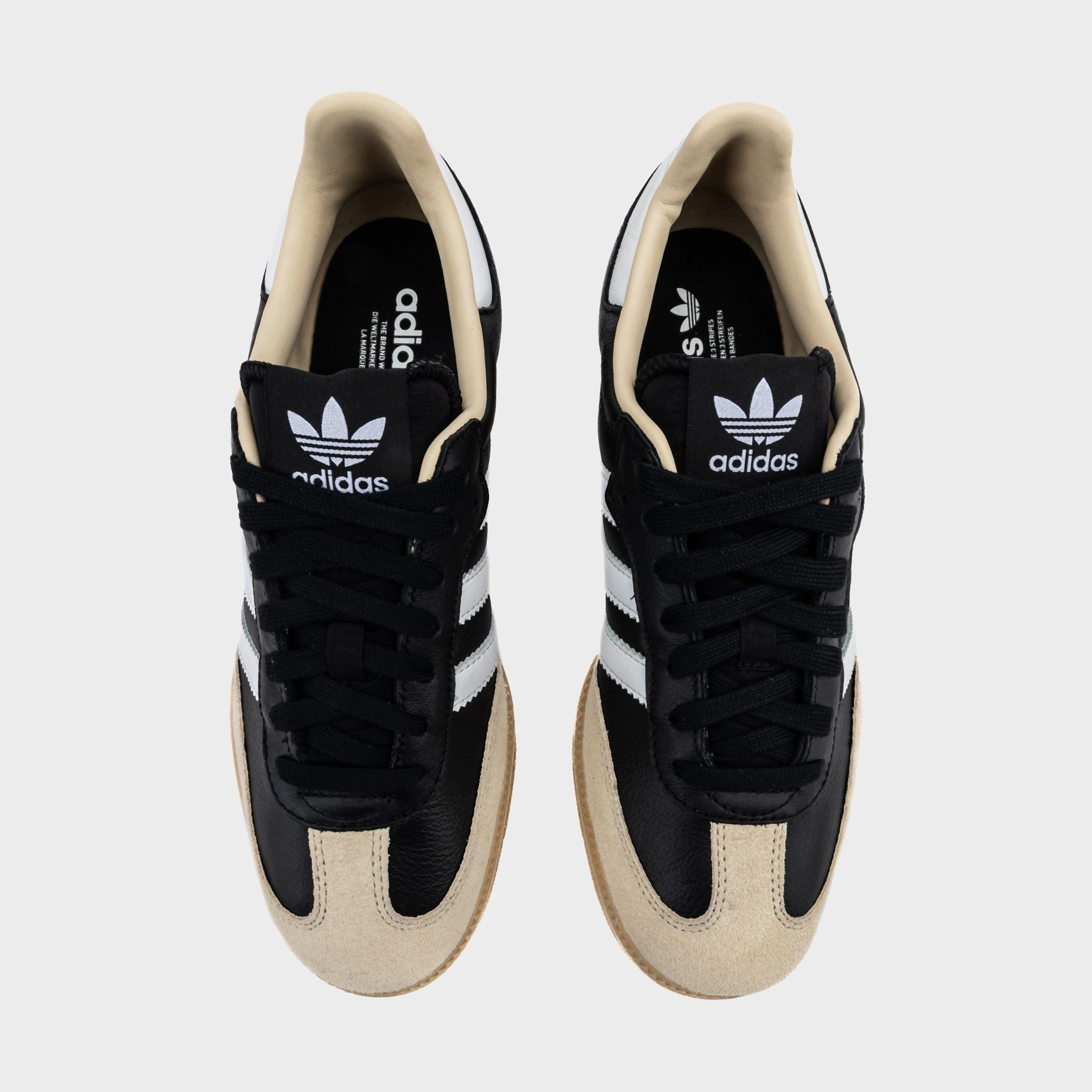 Samba OG Mens Lifestyle Shoes (Off White/Core Black/Gum 3) T-toe casual trainers
