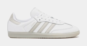 Samba OG Mens Lifestyle Shoes (White/Grey) Adidas Samba shoes with iconic T-toe design