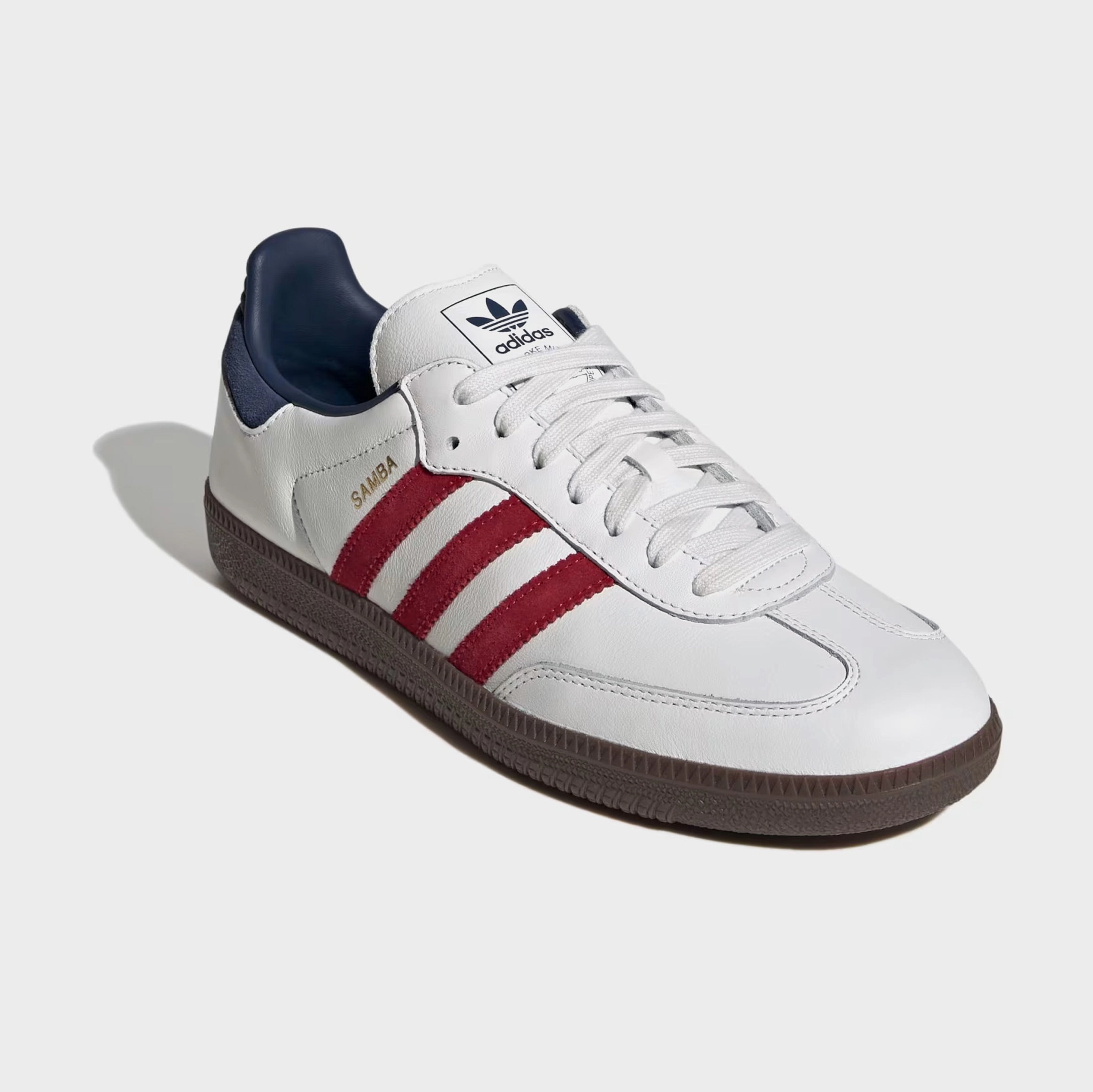 Samba OG Mens Lifestyle Shoes (White/Red/Blue) T-toe casual trainers