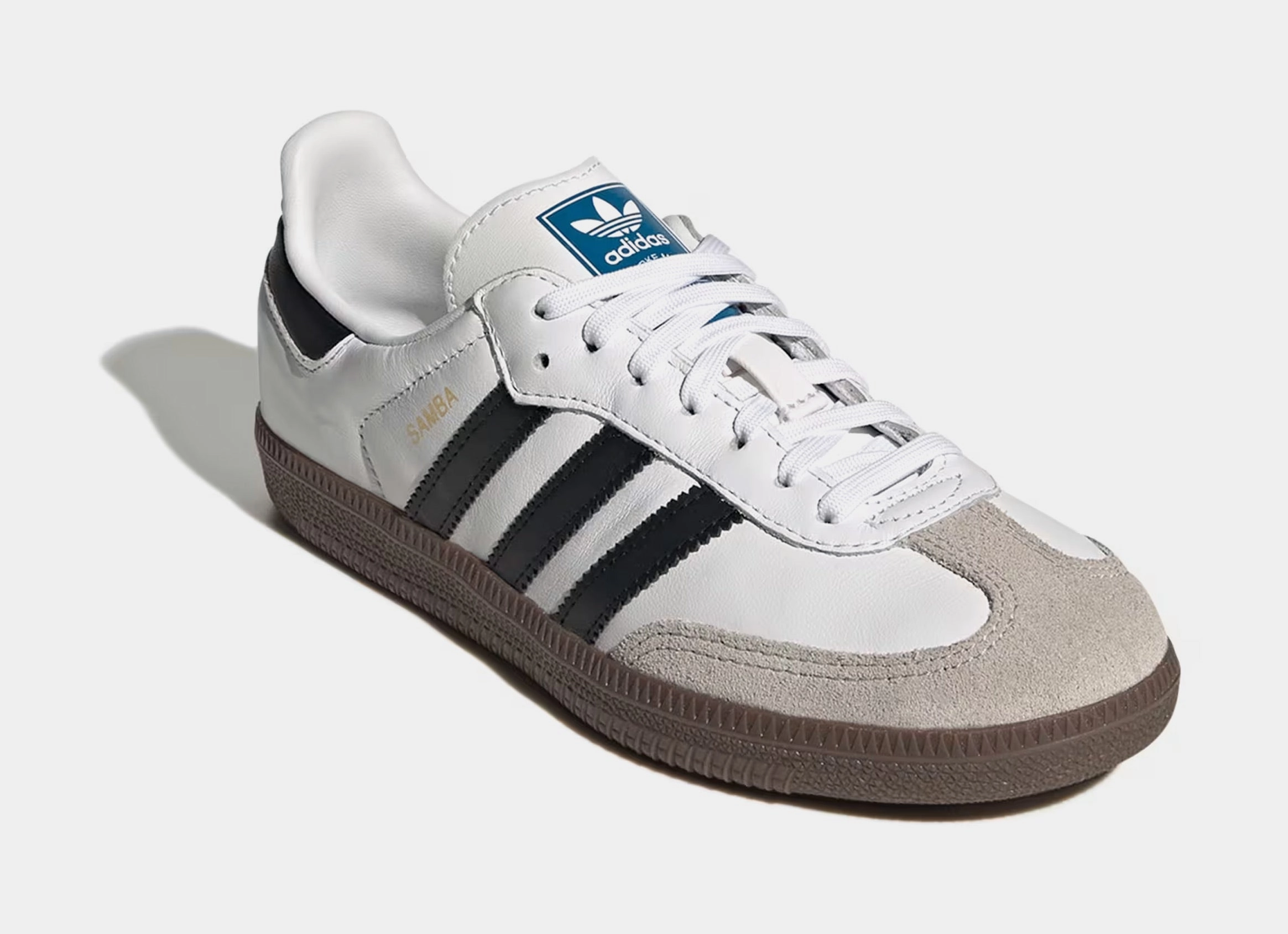 Samba OG Preschool Lifestyle Shoes (Cloud White/Core Black/Gum) T-toe casual trainers