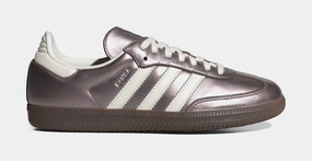 Samba OG Womens Lifestyle Shoes (Metallic Purple/White) Adidas Samba shoes with iconic T-toe design