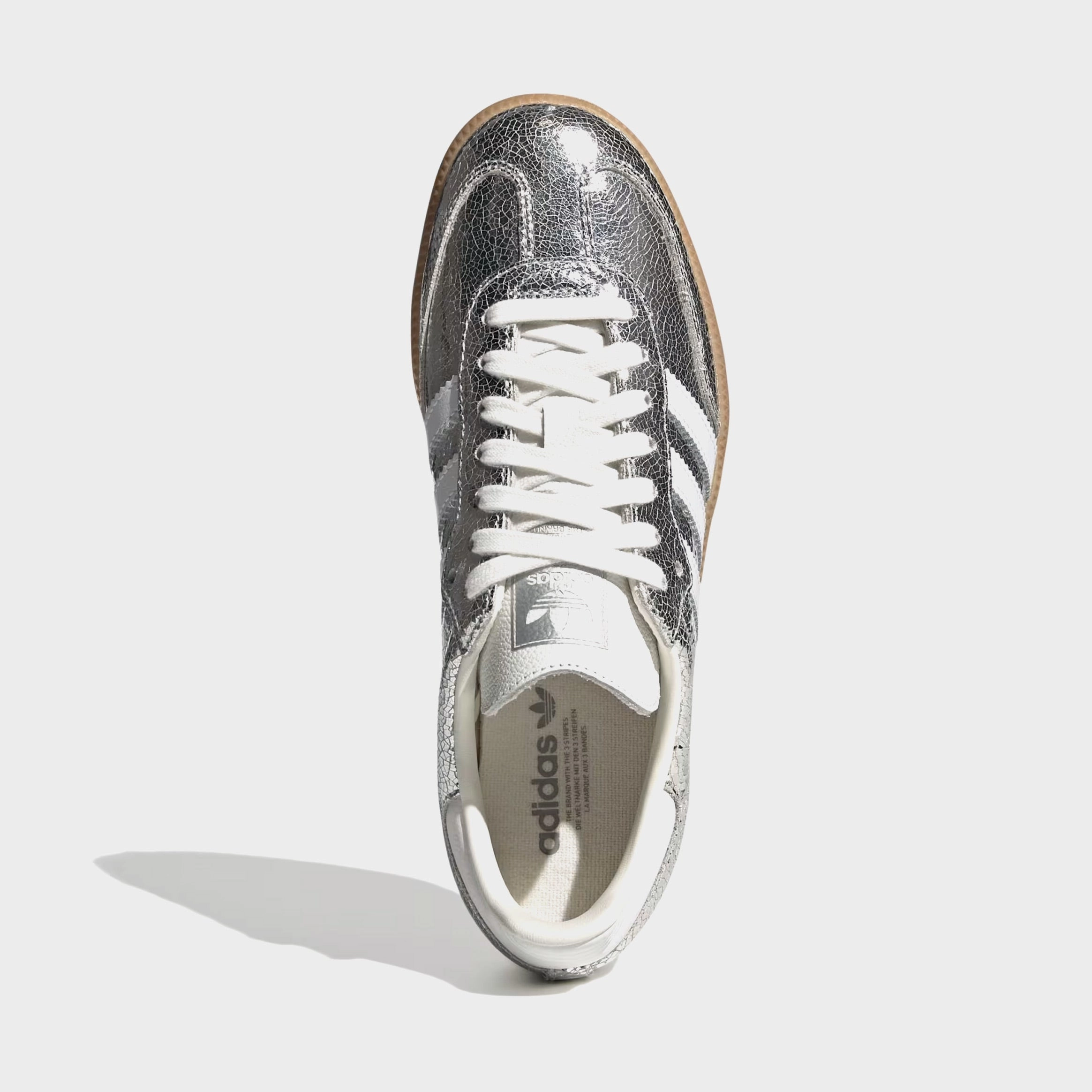 Samba OG Womens Lifestyle Shoes (Silver Metallic/Cloud White/Core White) T-toe casual trainers