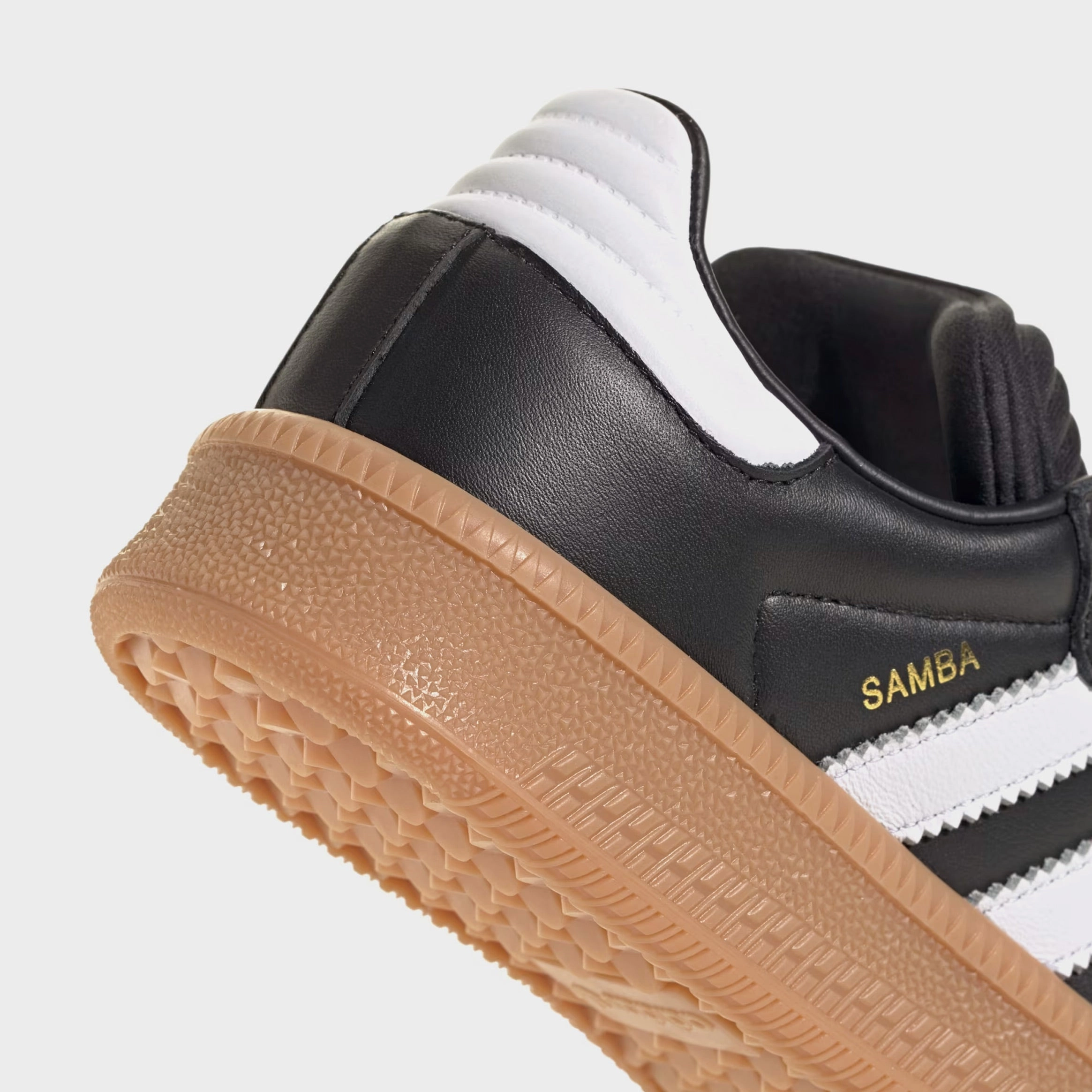 Samba XLG Grade School Lifestyle Shoes (Core Black/Cloud White/Gum) Chunky classic revival shoes