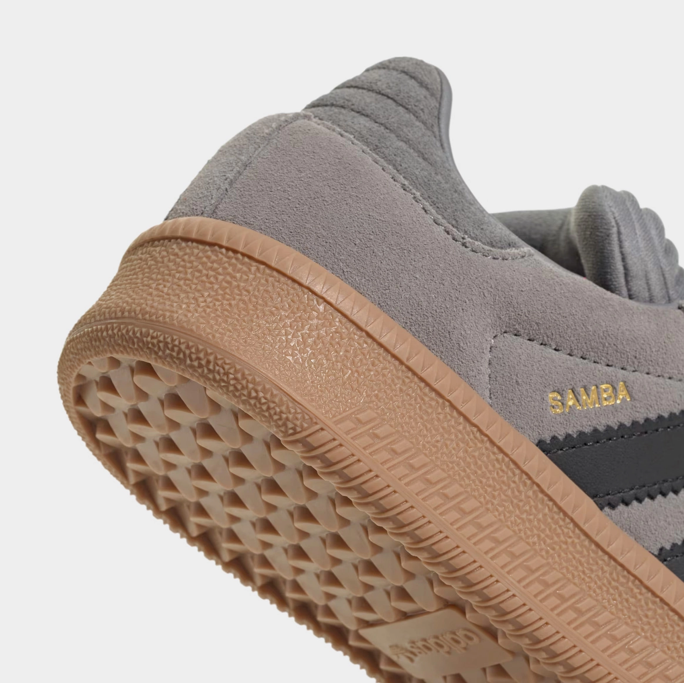 Samba XLG Grade School Lifestyle Shoes (Grey Three/Core Black/Gum) T-toe casual trainers
