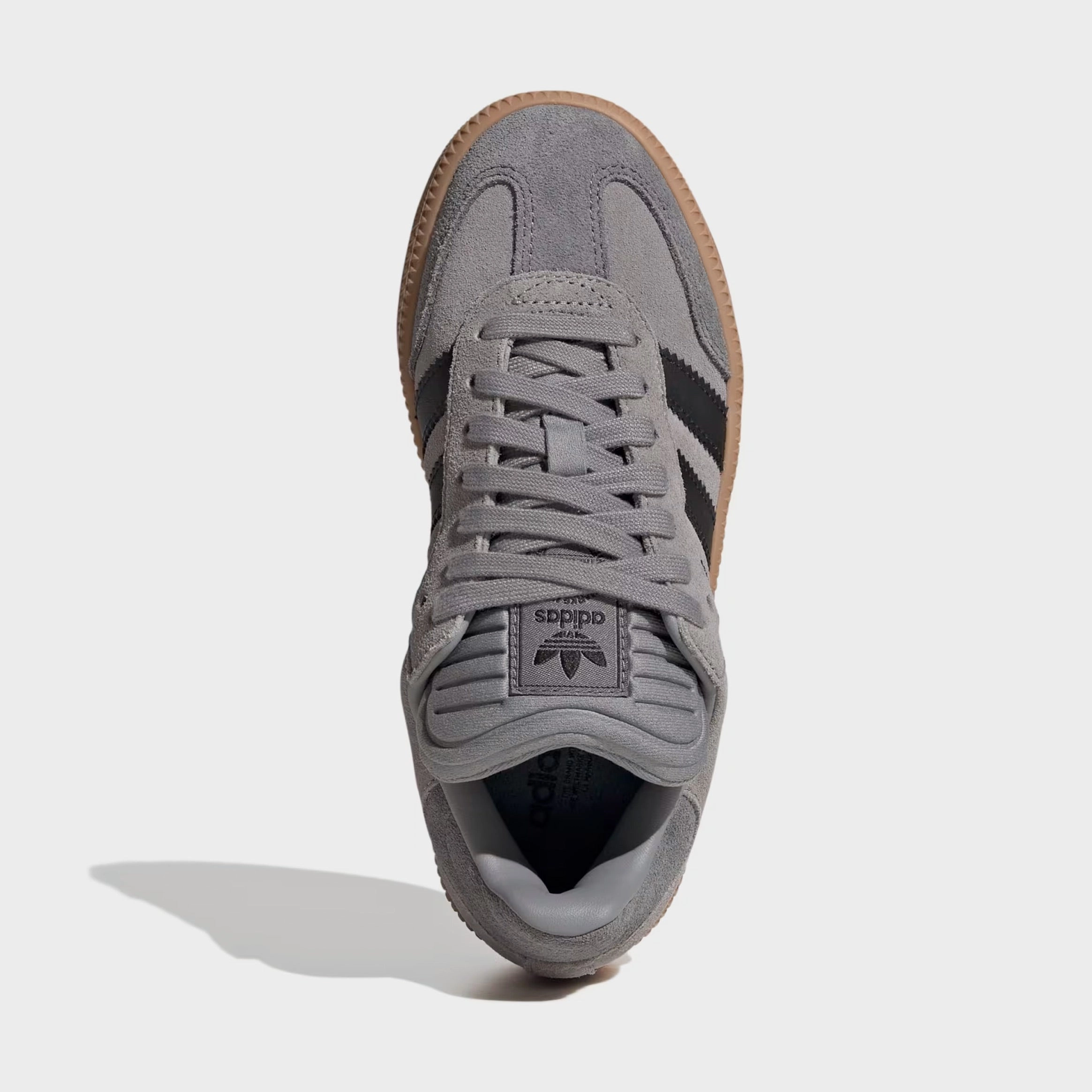Samba XLG Grade School Lifestyle Shoes (Grey Three/Core Black/Gum) T-toe casual trainers