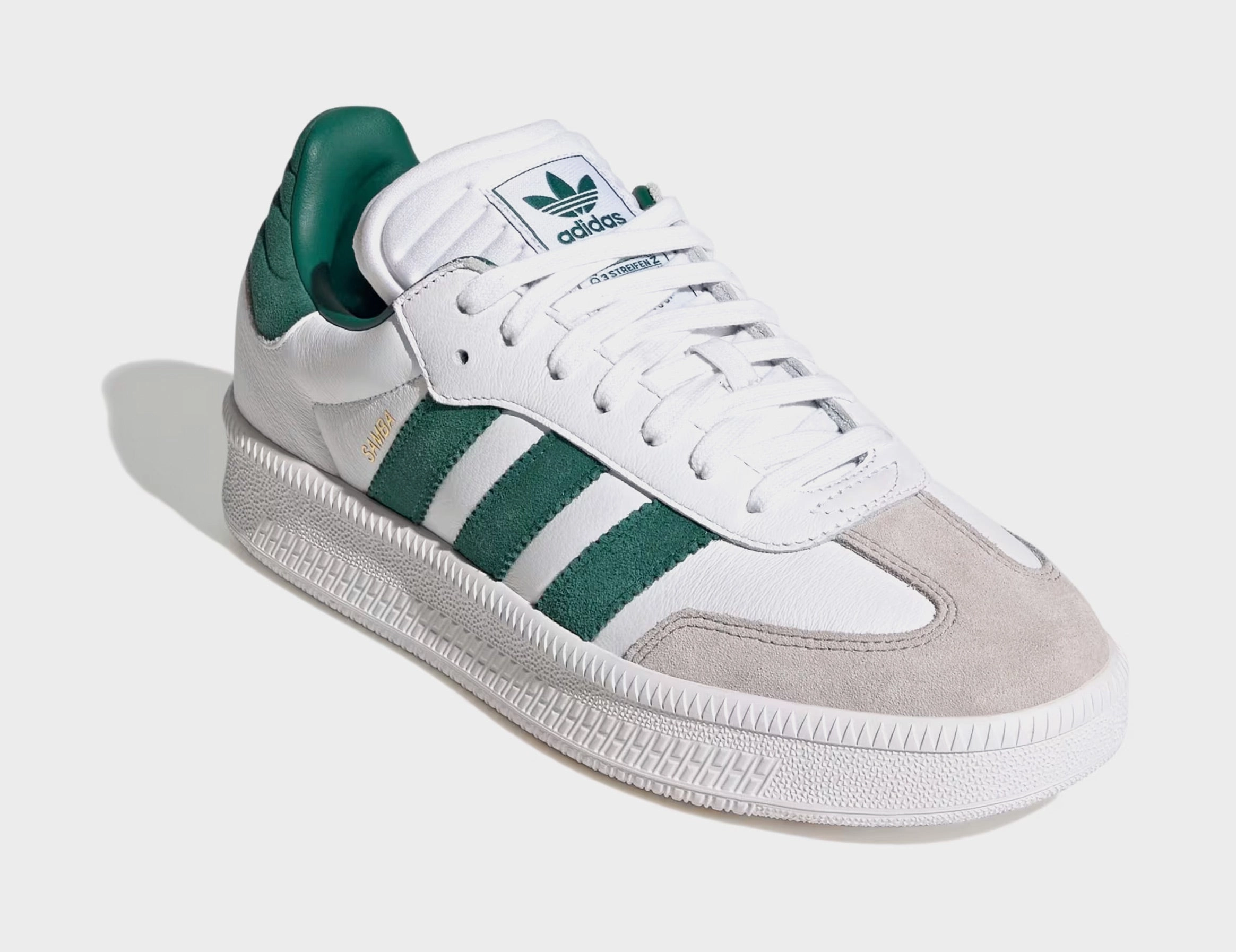 Samba XLG Mens Lifestyle Shoes (Cloud White/Collegiate Gren) Chunky classic revival shoes