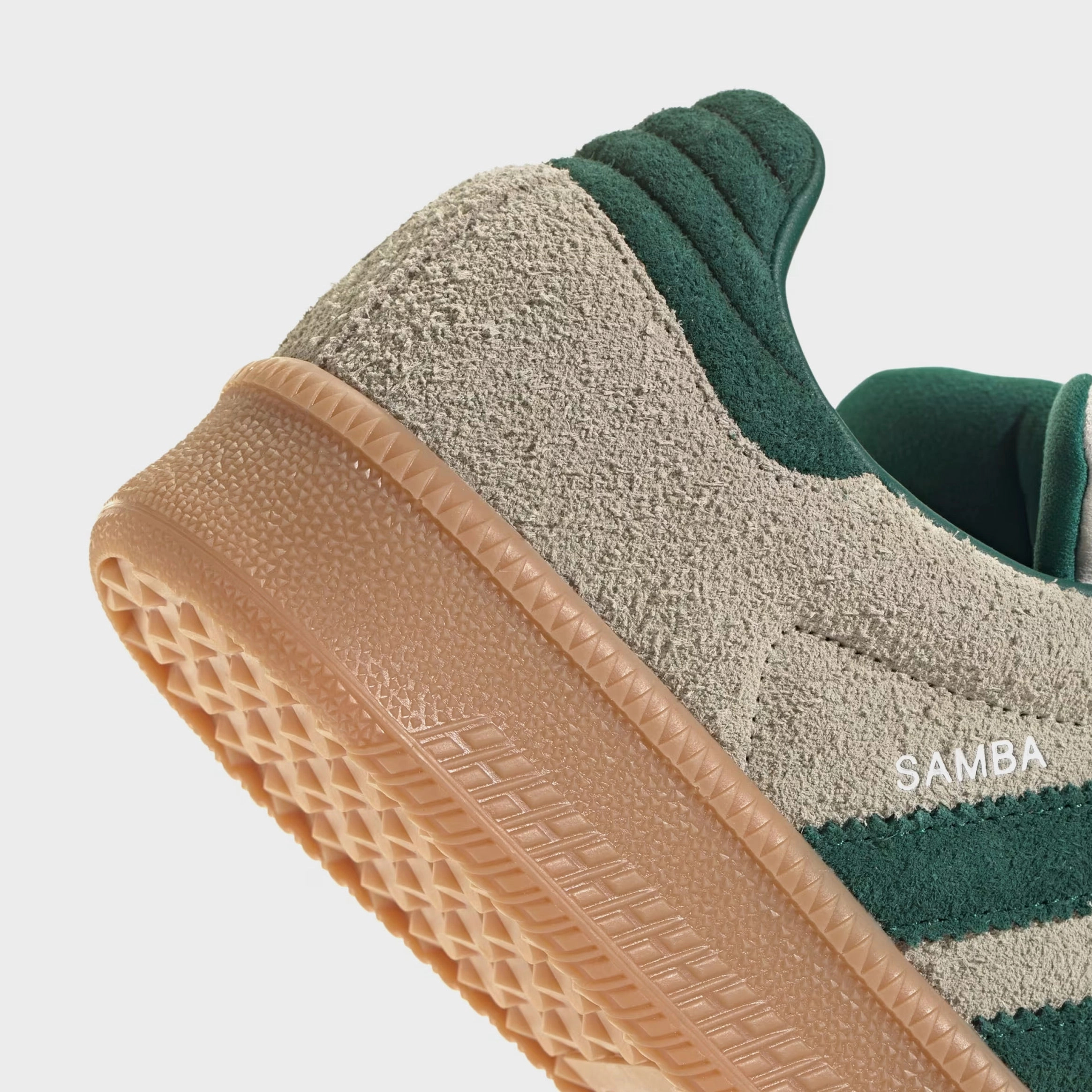 Samba XLG Mens Lifestyle Shoes (Putty Grey/Collegiate Green/Gum) Chunky classic revival shoes