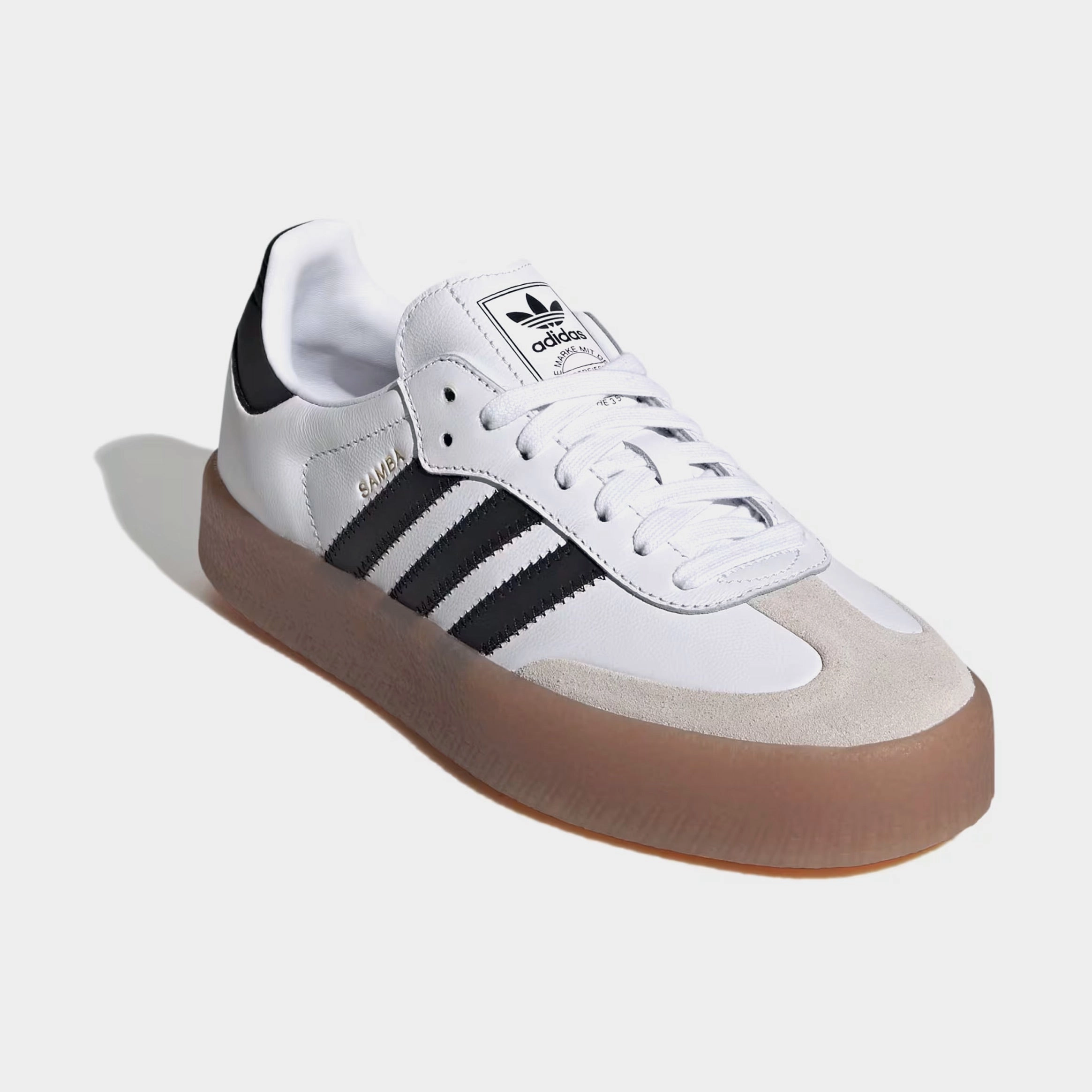 Sambae Womens Lifestyle Shoes (White/Core Black/Metallic) T-toe casual trainers
