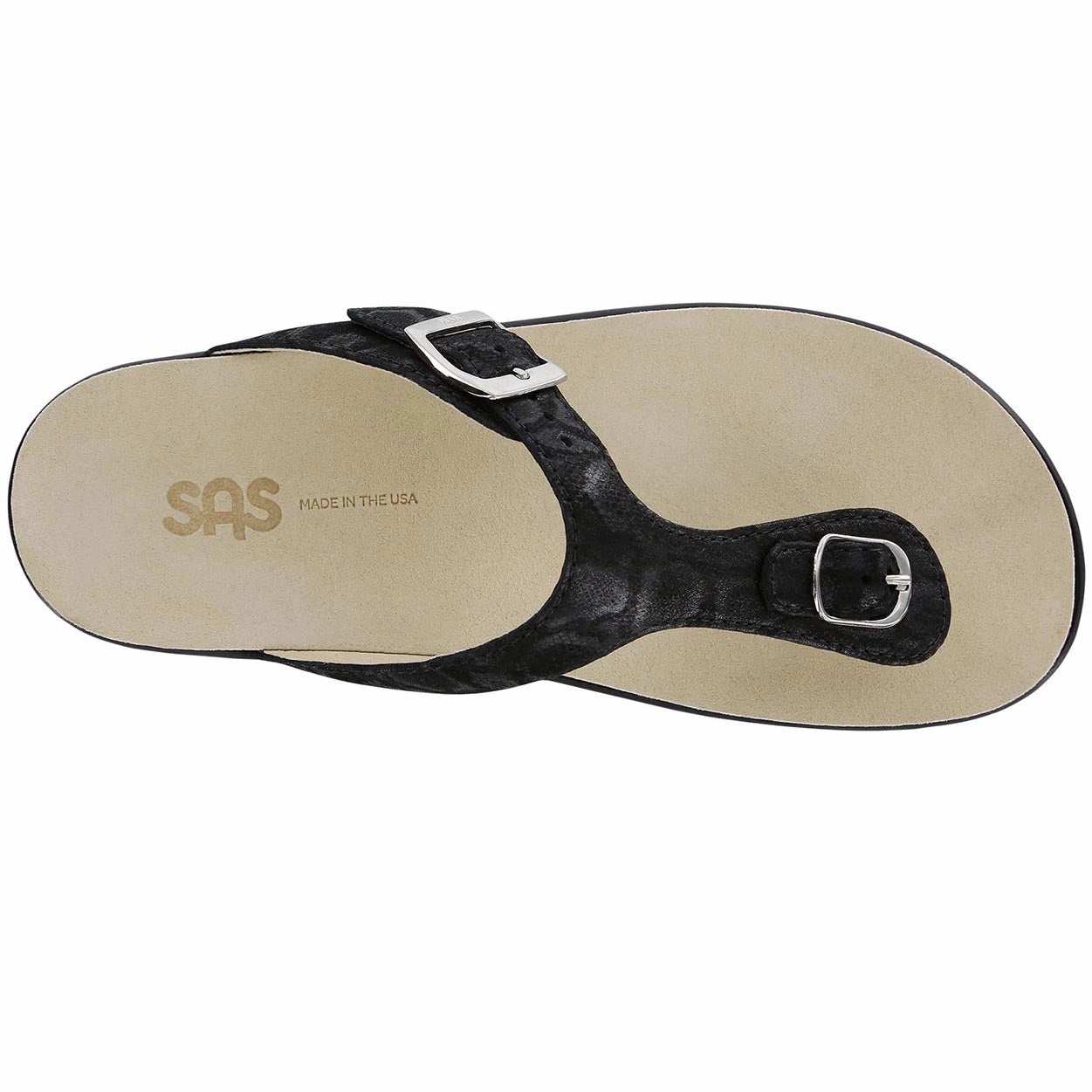 Sanibel - Nero Snake SAS orthopedic comfort shoes