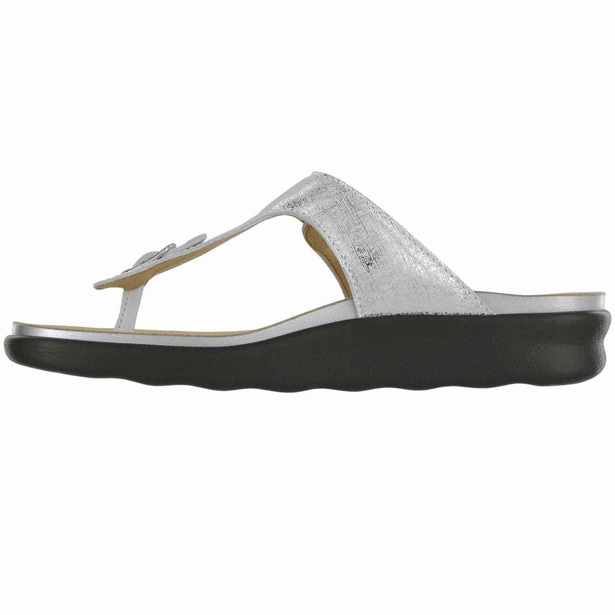 Sanibel - Shiny Silver SAS orthopedic comfort shoes