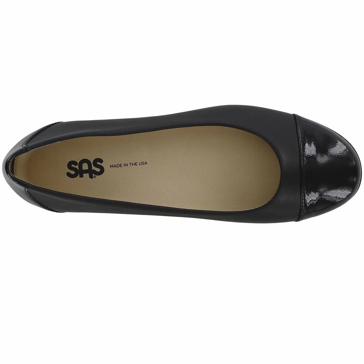 Scenic - Cap Toe Black SAS orthopedic comfort shoes