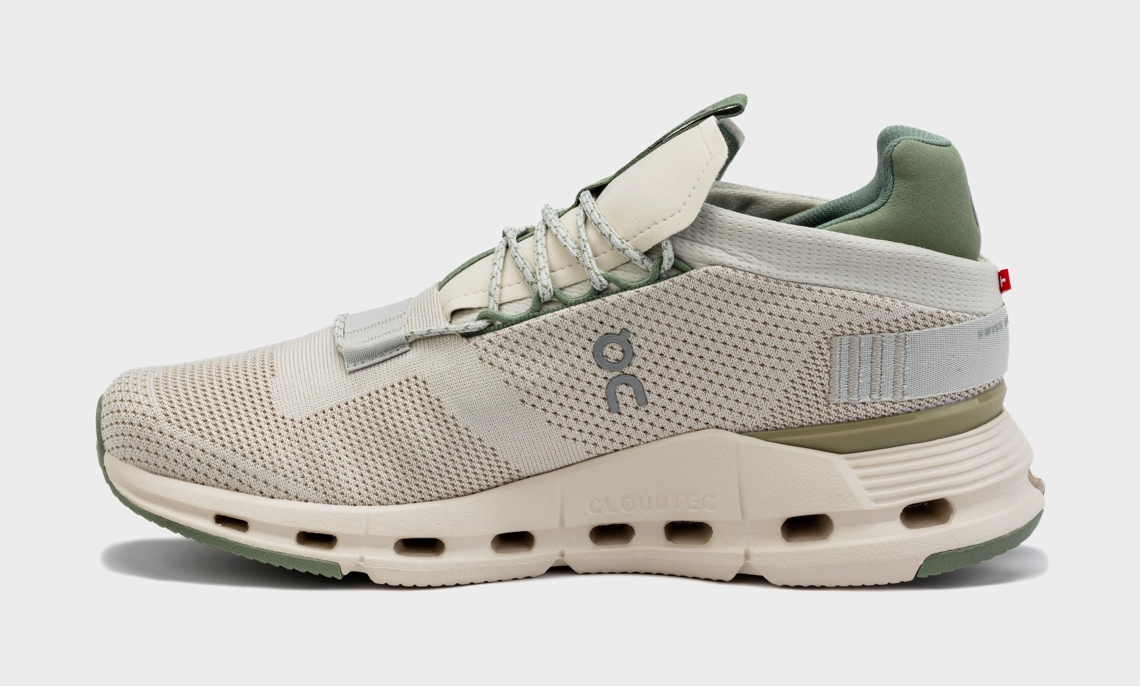Shoe Palace Exclusive 30th Anniversary Cloudnova Mens Running Shoes (Beige/Green) On Running Womens Shoes
