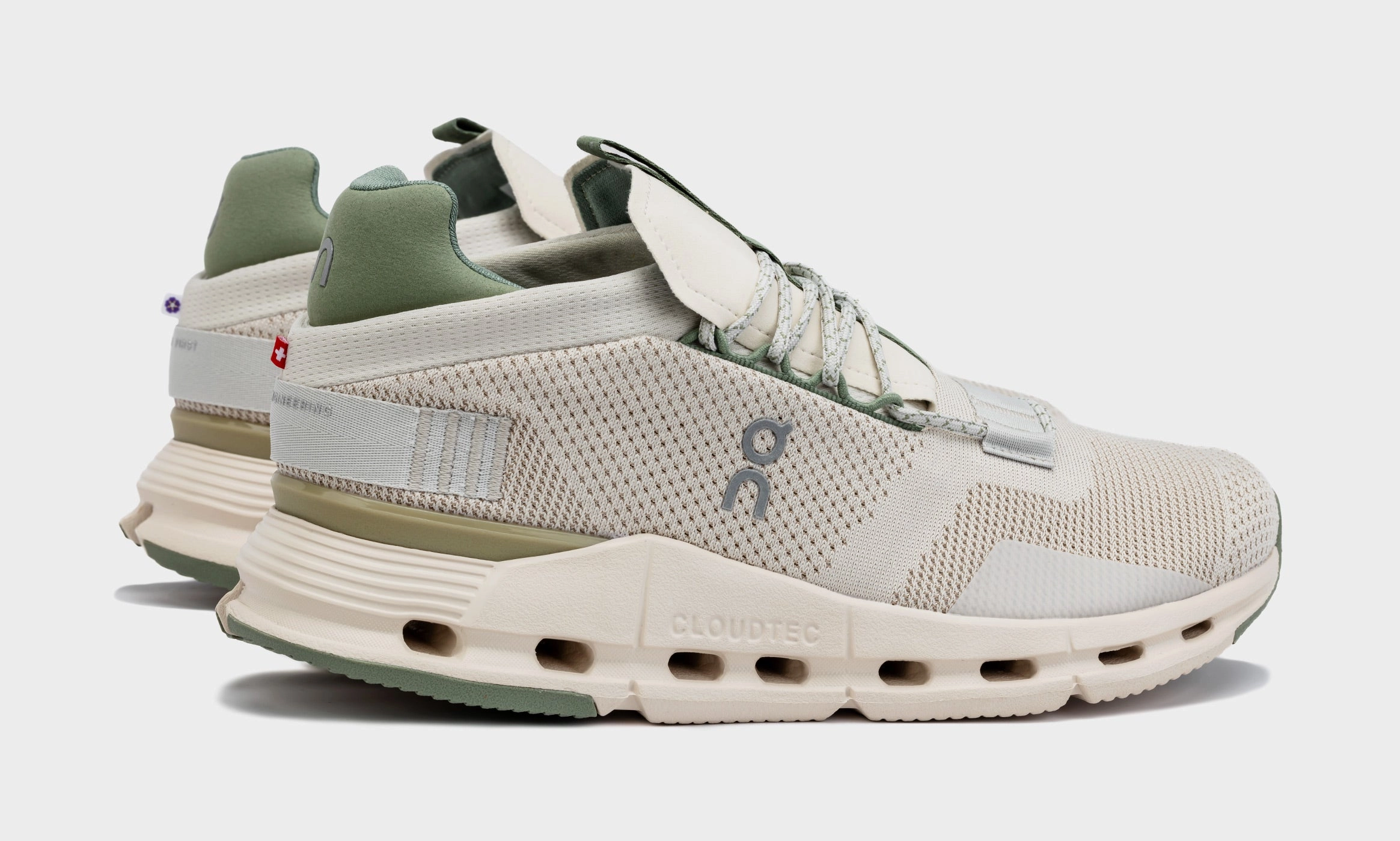 Shoe Palace Exclusive 30th Anniversary Cloudnova Mens Running Shoes (Beige/Green) On Running Womens Shoes