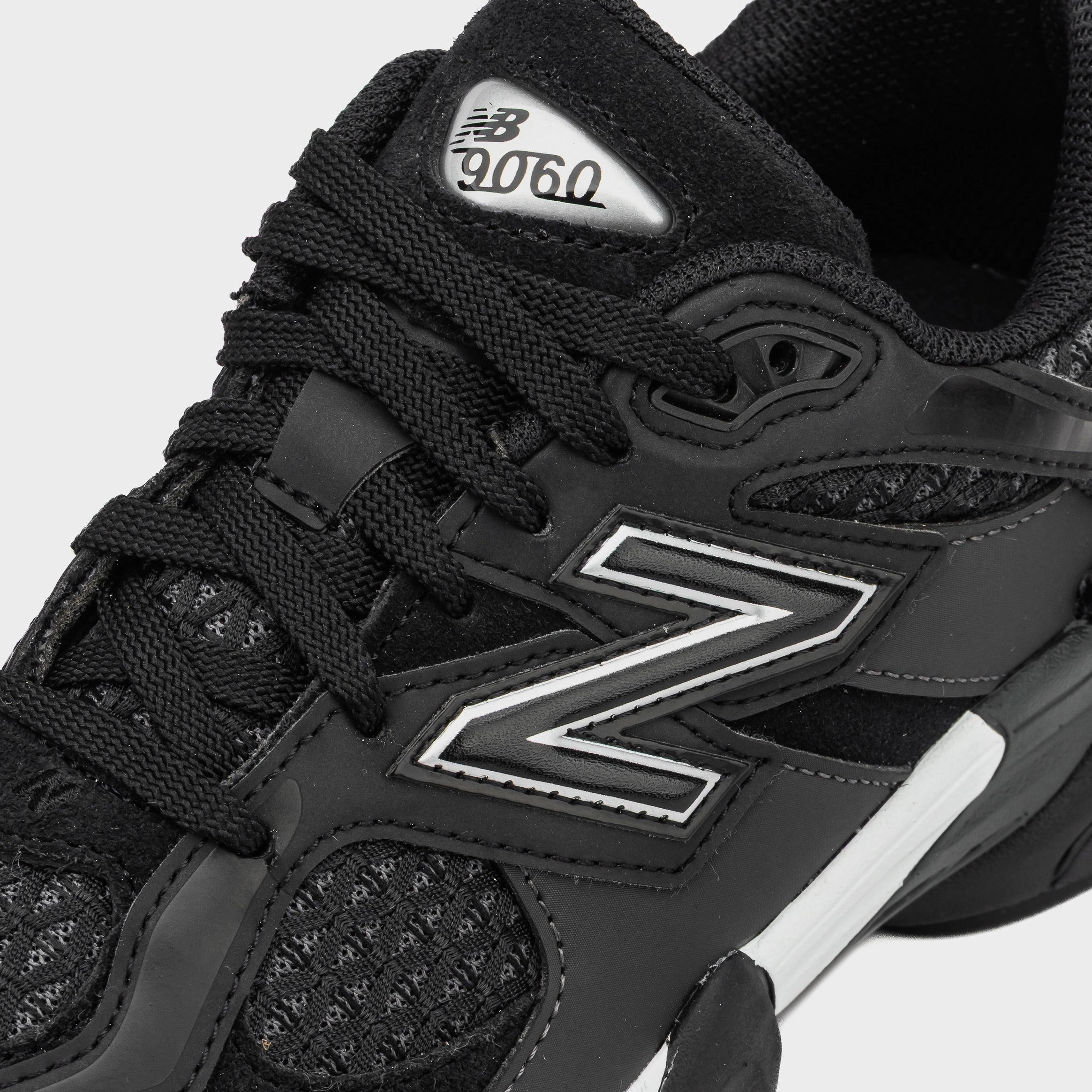 Shoe Palace Exclusive 9060 Grade School Running Shoes (Black/Silver) NB 9060 runners