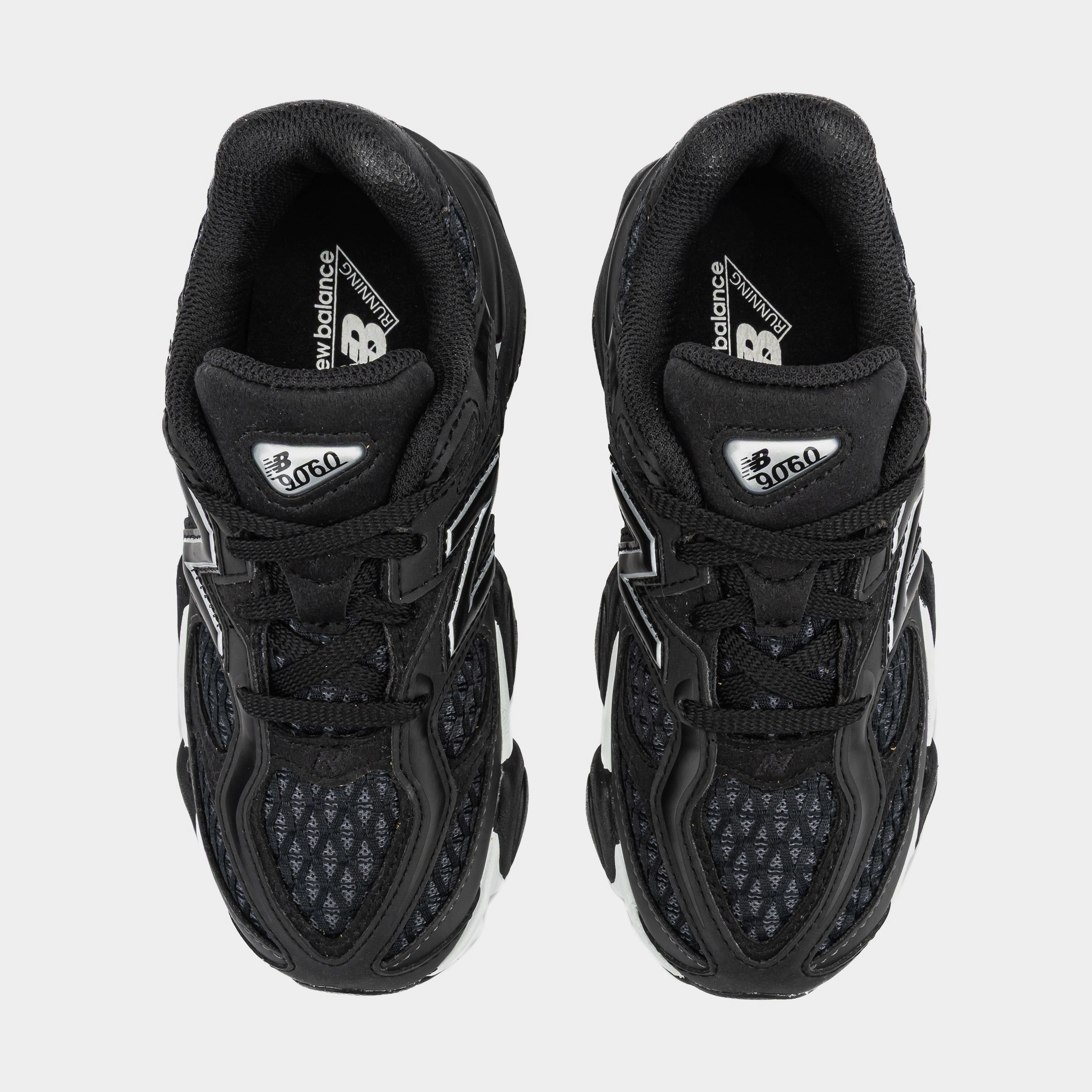 Shoe Palace Exclusive 9060  Preschool Running Shoes (Black/Silver) NB 9060 runners