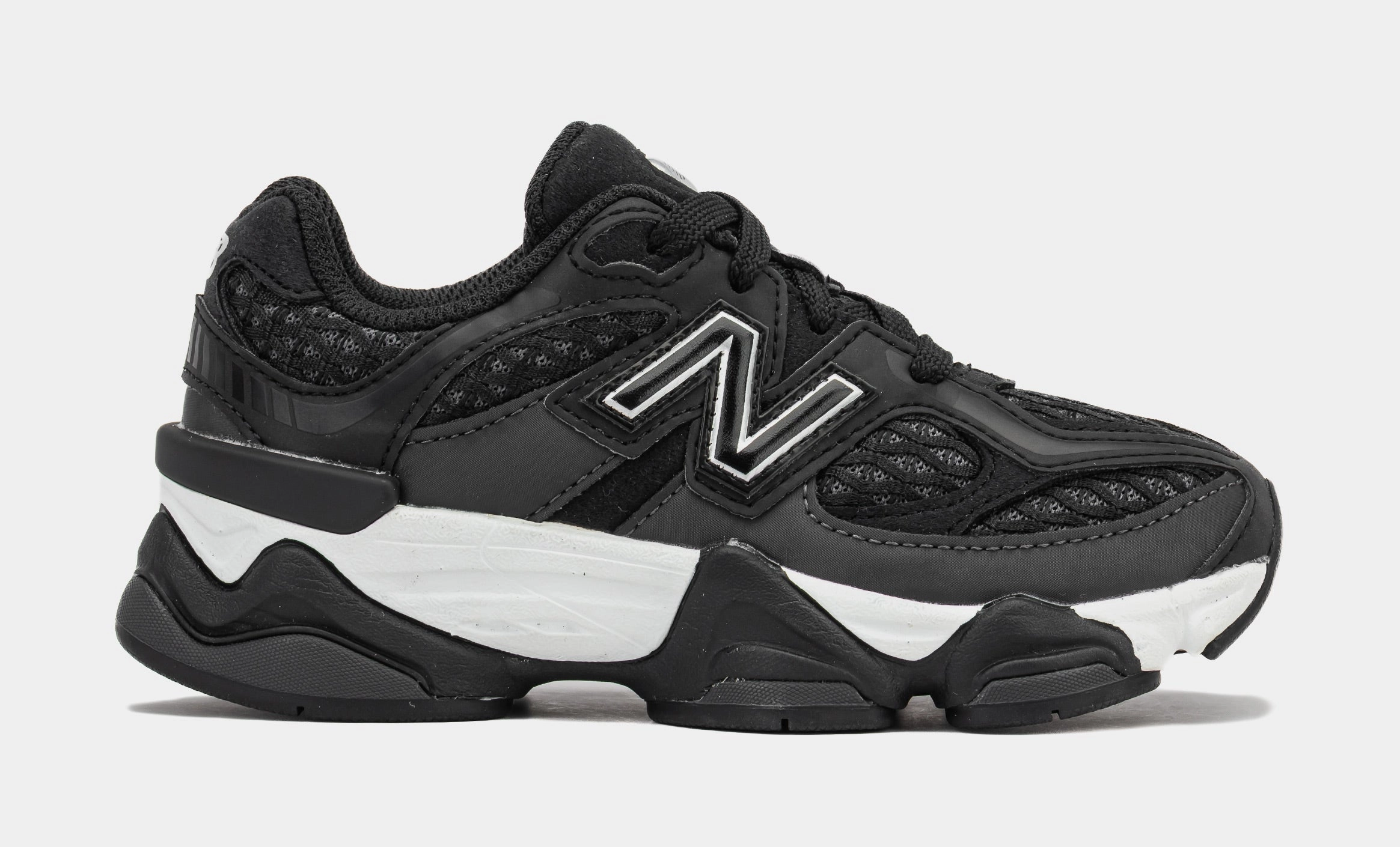 Shoe Palace Exclusive 9060  Preschool Running Shoes (Black/Silver) new balance 9060 lightweight training sneakers