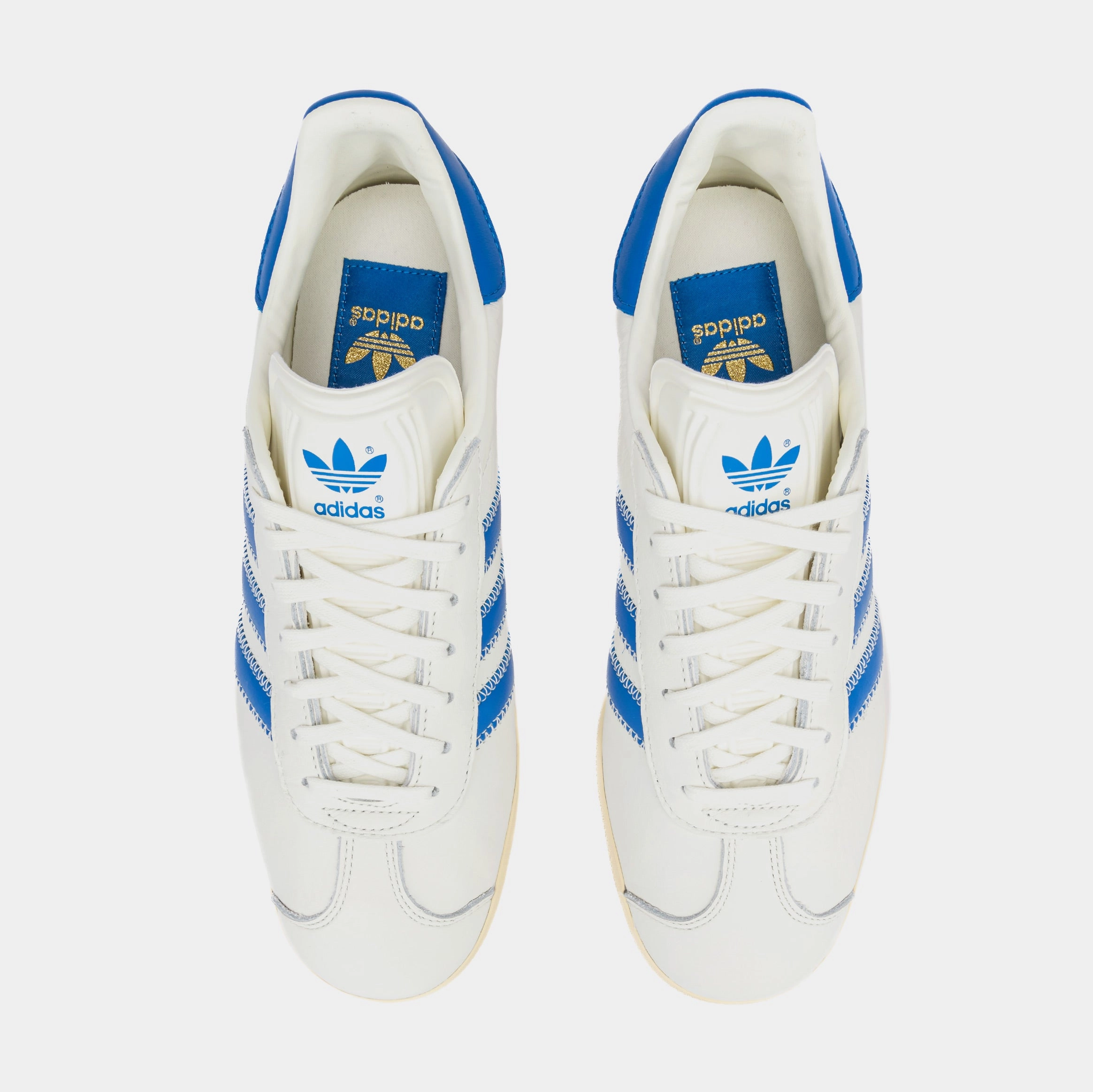 Shoe Palace Exclusive Gazelle Mens Lifestyle Shoes (Ivory/Bold Blue) Old-school fashion sneakers